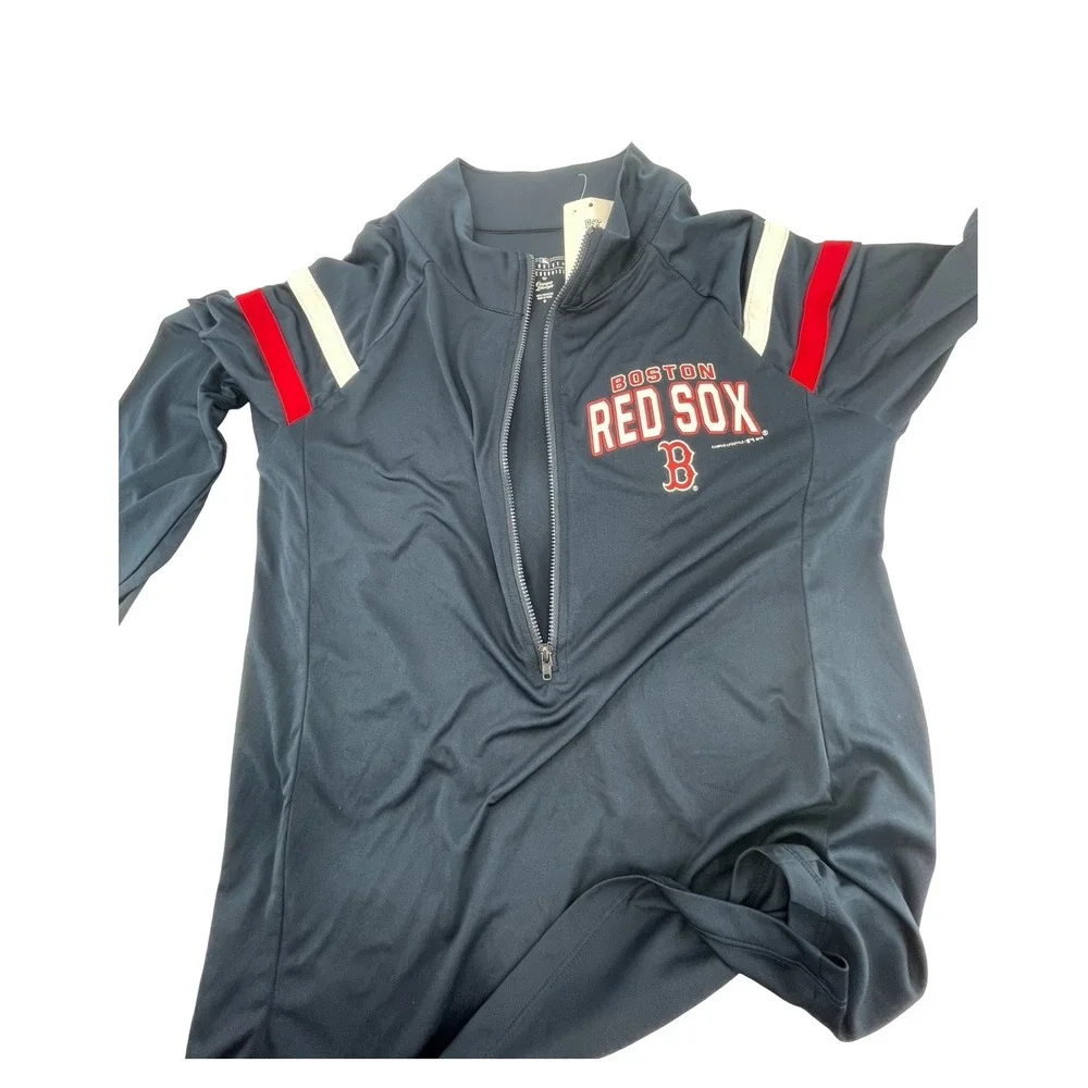 Campus Lifestyle Women's Pullover Boston Red Sox Quarter Zip Polyester Medium